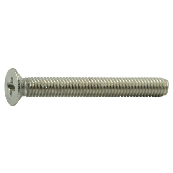 Midwest Fastener M3-0.50 x 25 mm Phillips Flat Machine Screw, Plain Stainless Steel, 100 PK 55090 - main